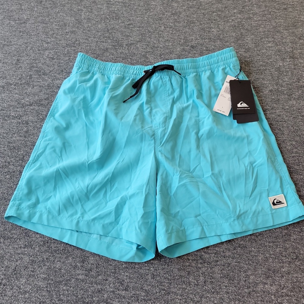 NWT Quiksilver Volley Lined Swim Shorts Mens Large Blue Board Shorts EQYJV03532